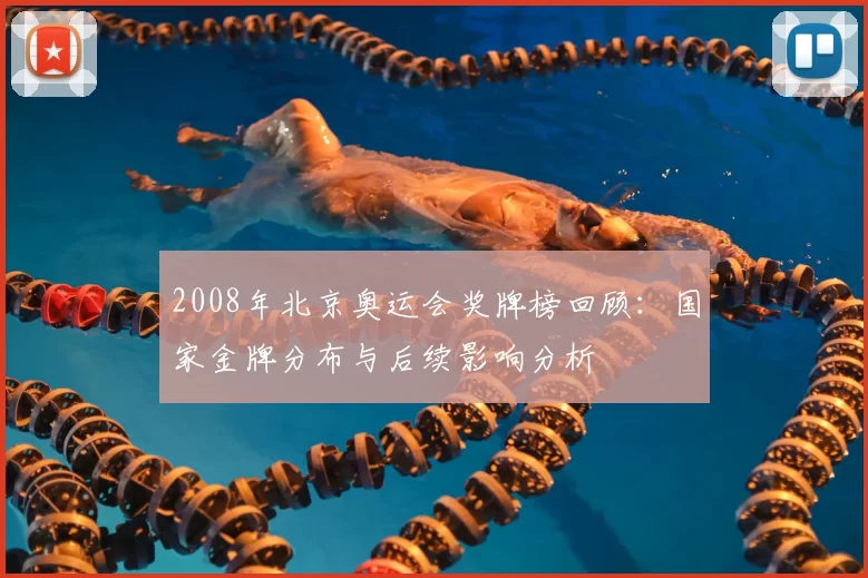 2008年北京奥运会奖牌榜回顾：国家金牌分布与后续影响分析